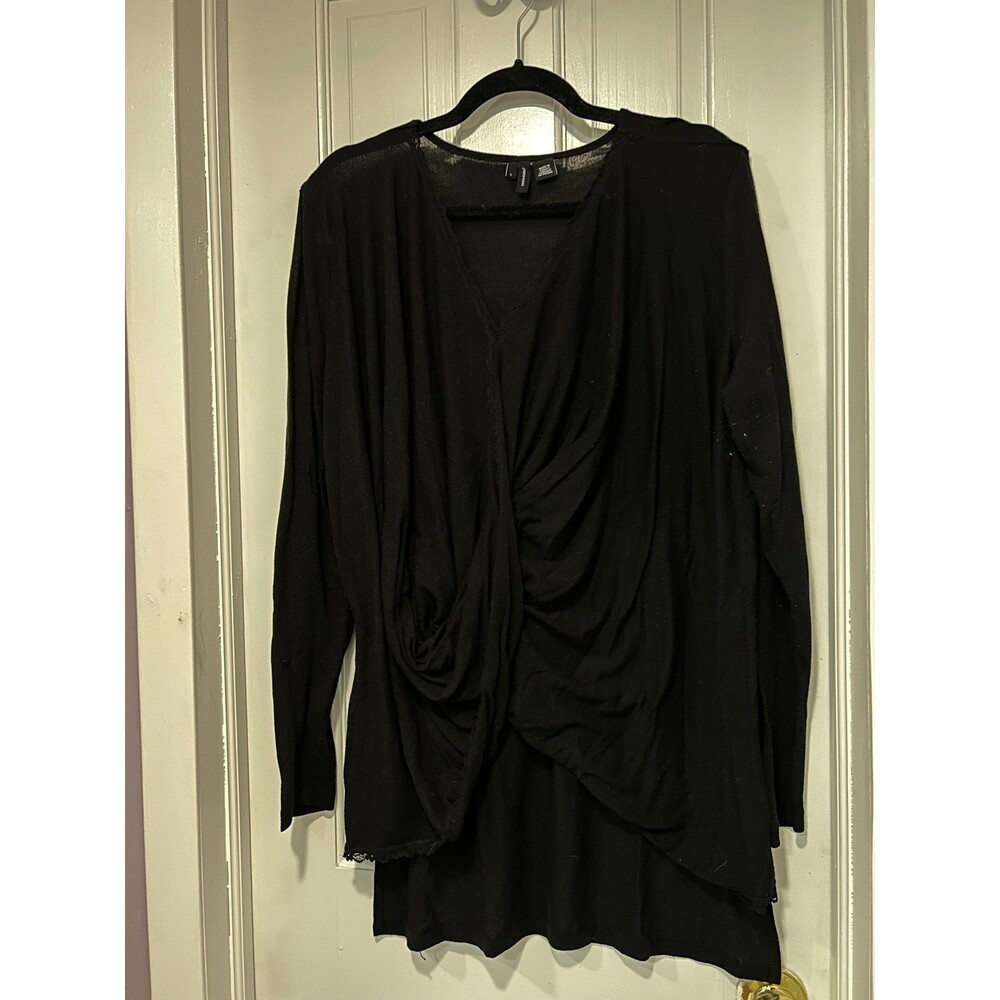 Women’s Twist Front Blouse with Trim